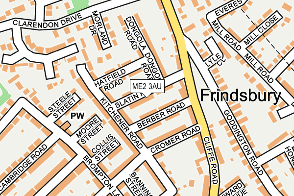 ME2 3AU map - OS OpenMap – Local (Ordnance Survey) ME2 3AU map - OS OpenMap – Local (Ordnance Survey)