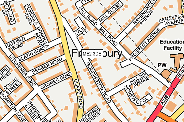 ME2 3DE map - OS OpenMap – Local (Ordnance Survey)