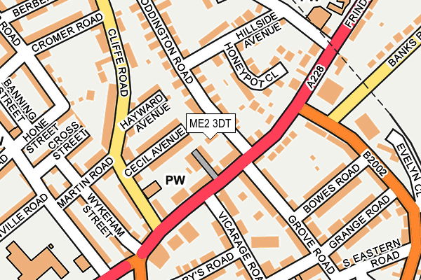 ME2 3DT map - OS OpenMap – Local (Ordnance Survey) ME2 3DT map - OS OpenMap – Local (Ordnance Survey)