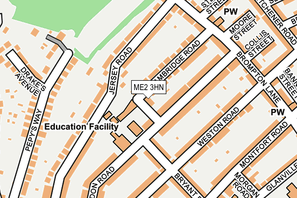 ME2 3HN map - OS OpenMap – Local (Ordnance Survey)