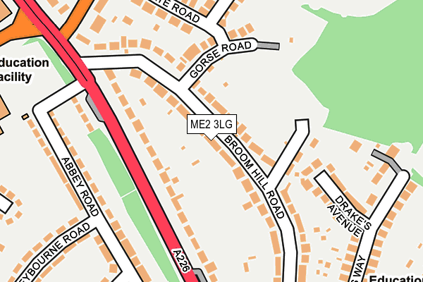ME2 3LG map - OS OpenMap – Local (Ordnance Survey) ME2 3LG map - OS OpenMap – Local (Ordnance Survey)