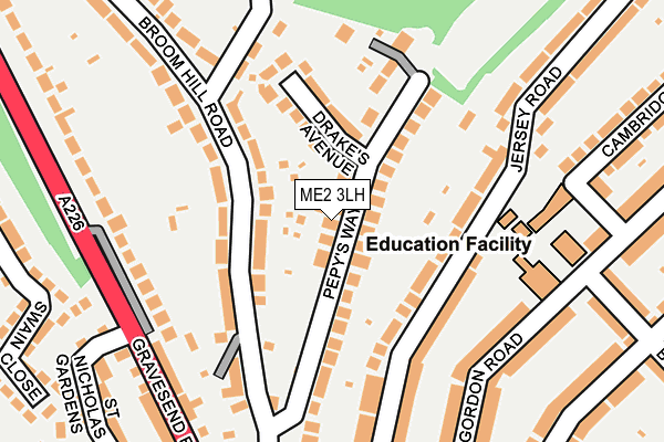 ME2 3LH map - OS OpenMap – Local (Ordnance Survey) ME2 3LH map - OS OpenMap – Local (Ordnance Survey)