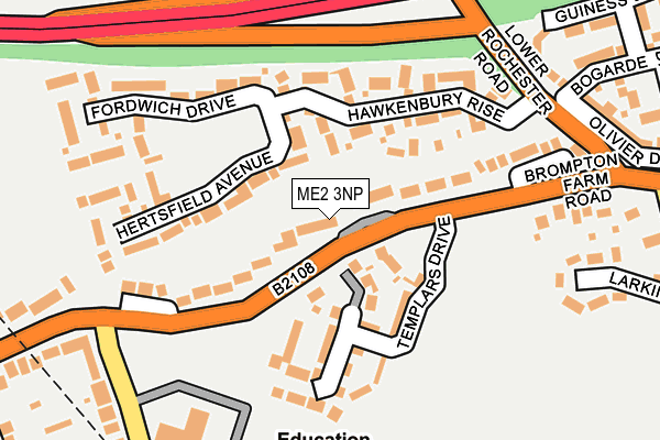 ME2 3NP map - OS OpenMap – Local (Ordnance Survey) ME2 3NP map - OS OpenMap – Local (Ordnance Survey)
