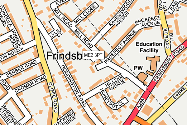 ME2 3PT map - OS OpenMap – Local (Ordnance Survey)