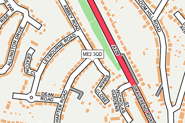 ME2 3QD map - OS OpenMap – Local (Ordnance Survey) ME2 3QD map - OS OpenMap – Local (Ordnance Survey)