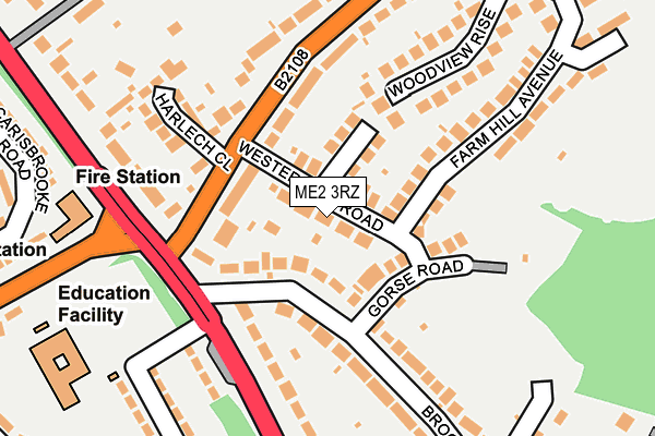 ME2 3RZ map - OS OpenMap – Local (Ordnance Survey) ME2 3RZ map - OS OpenMap – Local (Ordnance Survey)