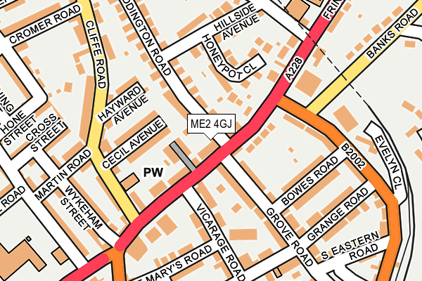 ME2 4GJ map - OS OpenMap – Local (Ordnance Survey) ME2 4GJ map - OS OpenMap – Local (Ordnance Survey)