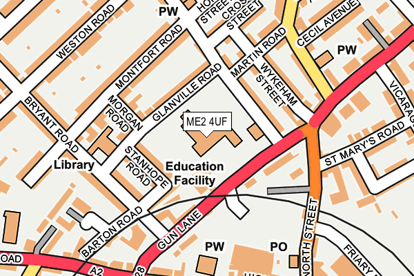 ME2 4UF map - OS OpenMap – Local (Ordnance Survey) ME2 4UF map - OS OpenMap – Local (Ordnance Survey)