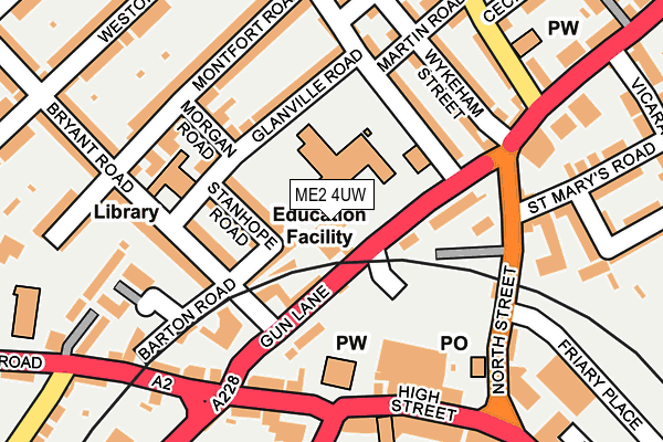 ME2 4UW map - OS OpenMap – Local (Ordnance Survey)