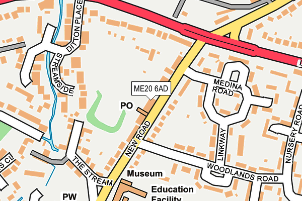 ME20 6AD map - OS OpenMap – Local (Ordnance Survey) ME20 6AD map - OS OpenMap – Local (Ordnance Survey)