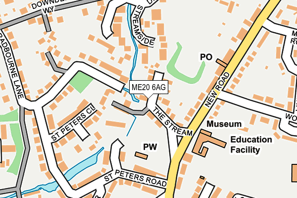 ME20 6AG map - OS OpenMap – Local (Ordnance Survey) ME20 6AG map - OS OpenMap – Local (Ordnance Survey)