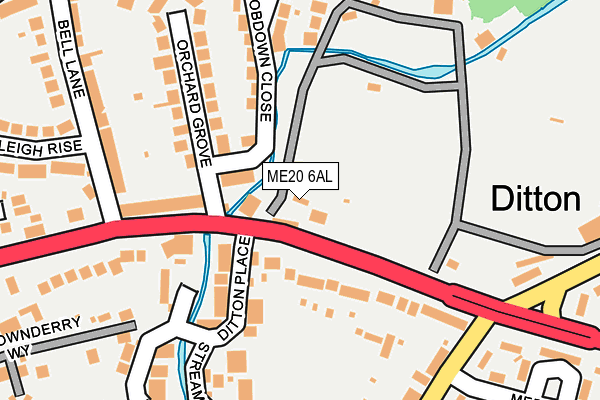 ME20 6AL map - OS OpenMap – Local (Ordnance Survey) ME20 6AL map - OS OpenMap – Local (Ordnance Survey)
