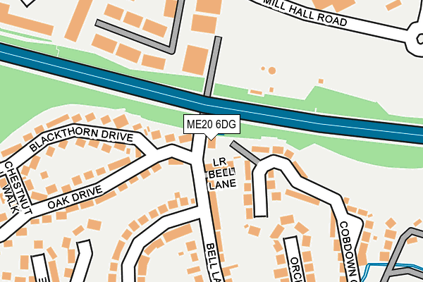 ME20 6DG map - OS OpenMap – Local (Ordnance Survey) ME20 6DG map - OS OpenMap – Local (Ordnance Survey)