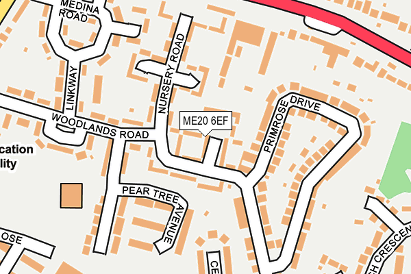 ME20 6EF map - OS OpenMap – Local (Ordnance Survey) ME20 6EF map - OS OpenMap – Local (Ordnance Survey)