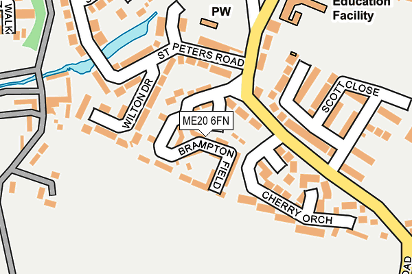ME20 6FN map - OS OpenMap – Local (Ordnance Survey) ME20 6FN map - OS OpenMap – Local (Ordnance Survey)