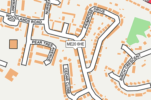 ME20 6HE map - OS OpenMap – Local (Ordnance Survey) ME20 6HE map - OS OpenMap – Local (Ordnance Survey)