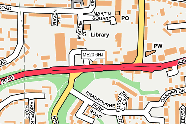 ME20 6HJ map - OS OpenMap – Local (Ordnance Survey) ME20 6HJ map - OS OpenMap – Local (Ordnance Survey)