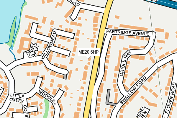 ME20 6HP map - OS OpenMap – Local (Ordnance Survey) ME20 6HP map - OS OpenMap – Local (Ordnance Survey)