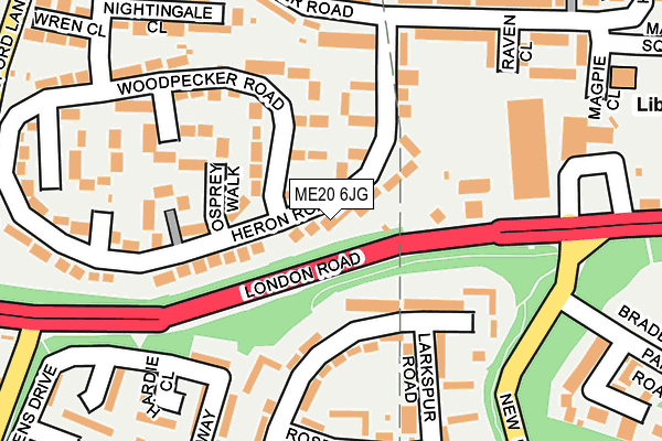 ME20 6JG map - OS OpenMap – Local (Ordnance Survey) ME20 6JG map - OS OpenMap – Local (Ordnance Survey)