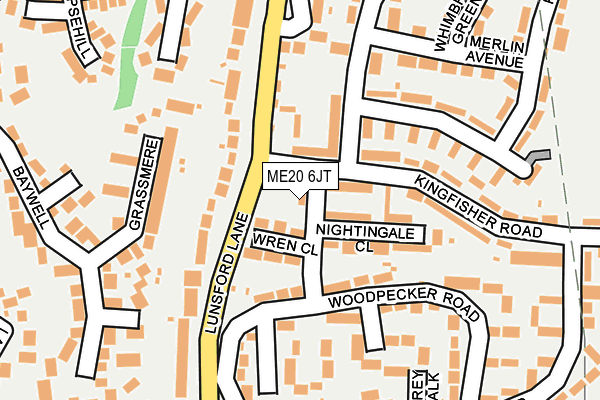 ME20 6JT map - OS OpenMap – Local (Ordnance Survey) ME20 6JT map - OS OpenMap – Local (Ordnance Survey)