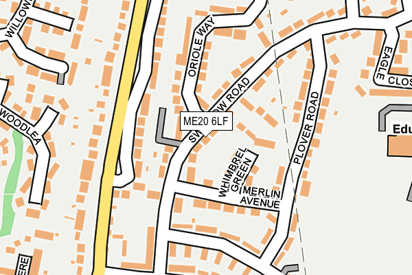 ME20 6LF map - OS OpenMap – Local (Ordnance Survey) ME20 6LF map - OS OpenMap – Local (Ordnance Survey)
