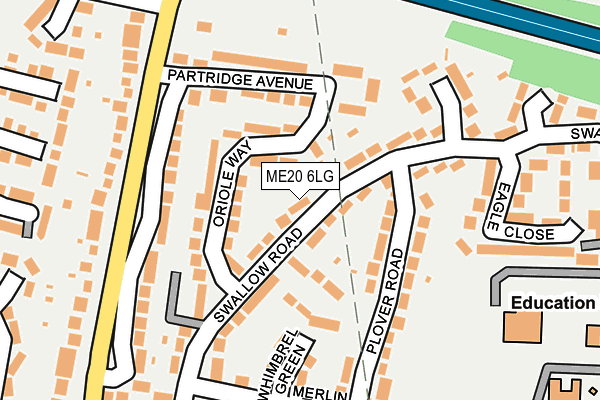 ME20 6LG map - OS OpenMap – Local (Ordnance Survey) ME20 6LG map - OS OpenMap – Local (Ordnance Survey)