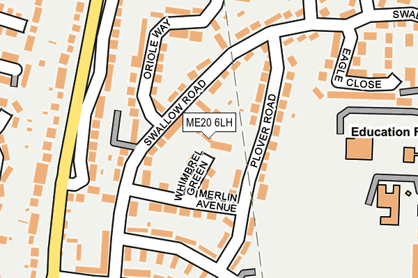 ME20 6LH map - OS OpenMap – Local (Ordnance Survey) ME20 6LH map - OS OpenMap – Local (Ordnance Survey)