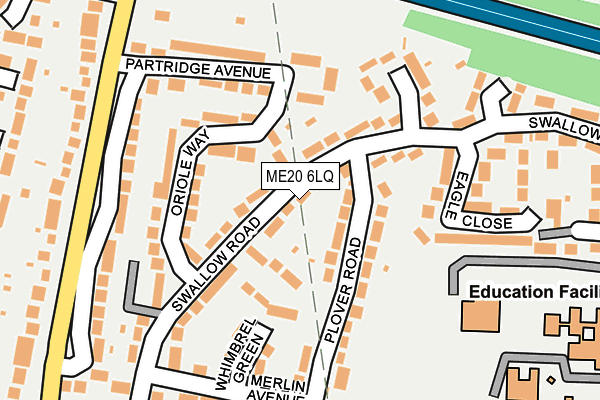 ME20 6LQ map - OS OpenMap – Local (Ordnance Survey) ME20 6LQ map - OS OpenMap – Local (Ordnance Survey)