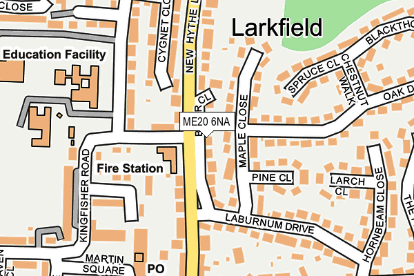 ME20 6NA map - OS OpenMap – Local (Ordnance Survey)