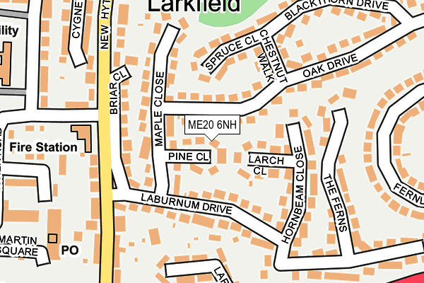 ME20 6NH map - OS OpenMap – Local (Ordnance Survey) ME20 6NH map - OS OpenMap – Local (Ordnance Survey)