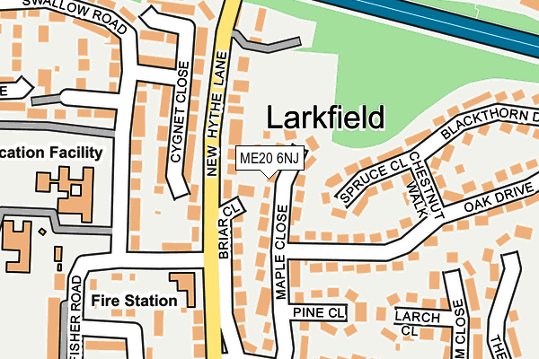 ME20 6NJ map - OS OpenMap – Local (Ordnance Survey) ME20 6NJ map - OS OpenMap – Local (Ordnance Survey)