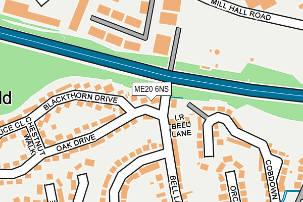 ME20 6NS map - OS OpenMap – Local (Ordnance Survey) ME20 6NS map - OS OpenMap – Local (Ordnance Survey)