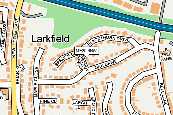 ME20 6NW map - OS OpenMap – Local (Ordnance Survey) ME20 6NW map - OS OpenMap – Local (Ordnance Survey)