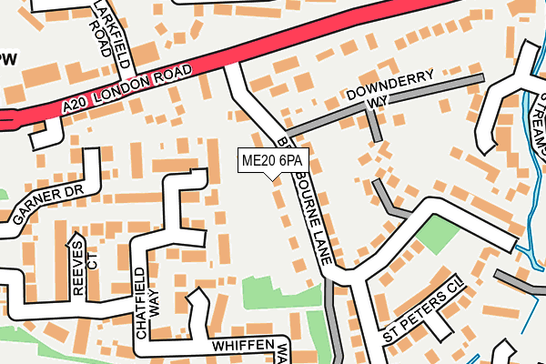 ME20 6PA map - OS OpenMap – Local (Ordnance Survey) ME20 6PA map - OS OpenMap – Local (Ordnance Survey)