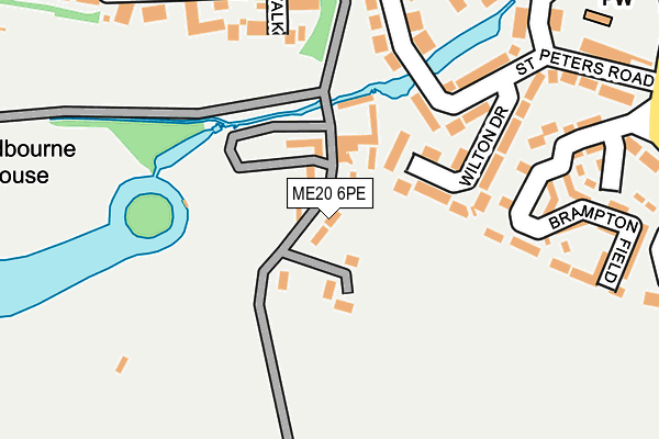 ME20 6PE map - OS OpenMap – Local (Ordnance Survey) ME20 6PE map - OS OpenMap – Local (Ordnance Survey)