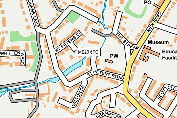 ME20 6PQ map - OS OpenMap – Local (Ordnance Survey) ME20 6PQ map - OS OpenMap – Local (Ordnance Survey)