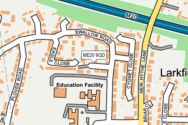 ME20 6QD map - OS OpenMap – Local (Ordnance Survey) ME20 6QD map - OS OpenMap – Local (Ordnance Survey)