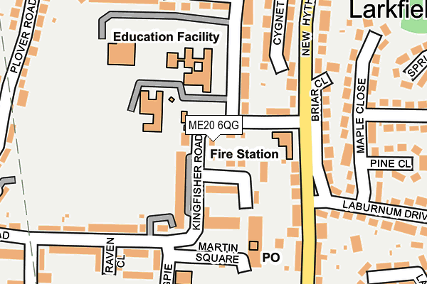 ME20 6QG map - OS OpenMap – Local (Ordnance Survey) ME20 6QG map - OS OpenMap – Local (Ordnance Survey)