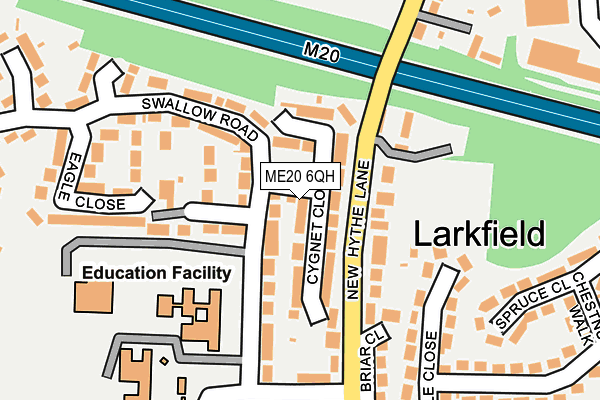 ME20 6QH map - OS OpenMap – Local (Ordnance Survey) ME20 6QH map - OS OpenMap – Local (Ordnance Survey)