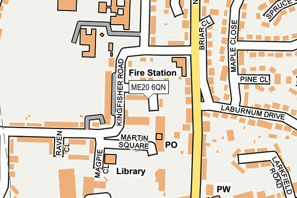 ME20 6QN map - OS OpenMap – Local (Ordnance Survey)