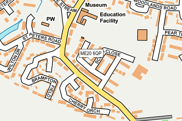 ME20 6QP map - OS OpenMap – Local (Ordnance Survey) ME20 6QP map - OS OpenMap – Local (Ordnance Survey)