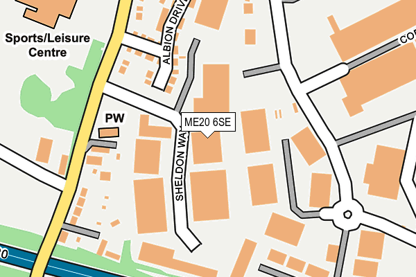 ME20 6SE map - OS OpenMap – Local (Ordnance Survey) ME20 6SE map - OS OpenMap – Local (Ordnance Survey)