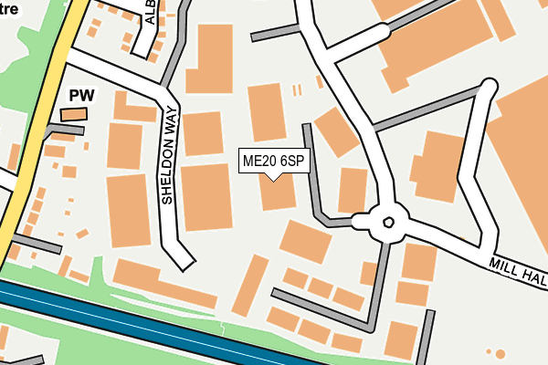 ME20 6SP map - OS OpenMap – Local (Ordnance Survey) ME20 6SP map - OS OpenMap – Local (Ordnance Survey)