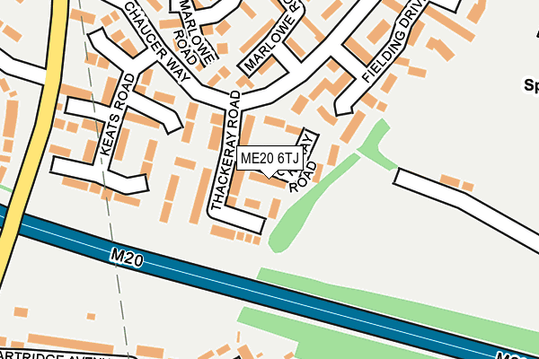 ME20 6TJ map - OS OpenMap – Local (Ordnance Survey)