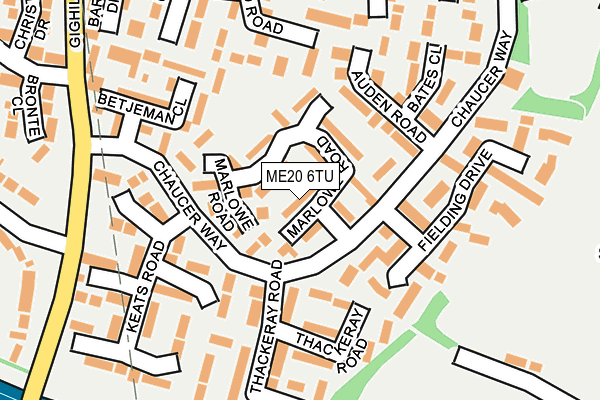 ME20 6TU map - OS OpenMap – Local (Ordnance Survey) ME20 6TU map - OS OpenMap – Local (Ordnance Survey)