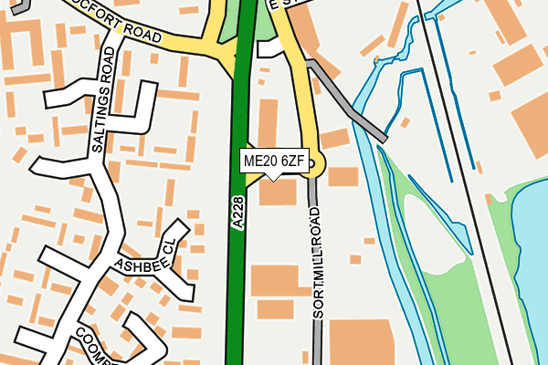 ME20 6ZF map - OS OpenMap – Local (Ordnance Survey) ME20 6ZF map - OS OpenMap – Local (Ordnance Survey)