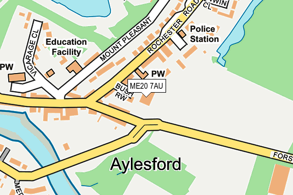 ME20 7AU map - OS OpenMap – Local (Ordnance Survey)