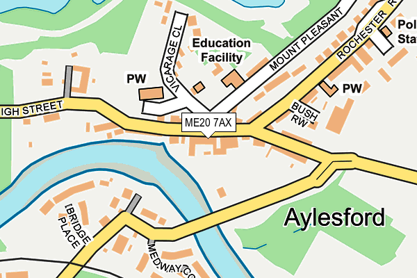 ME20 7AX map - OS OpenMap – Local (Ordnance Survey) ME20 7AX map - OS OpenMap – Local (Ordnance Survey)