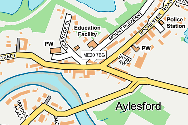 ME20 7BG map - OS OpenMap – Local (Ordnance Survey) ME20 7BG map - OS OpenMap – Local (Ordnance Survey)