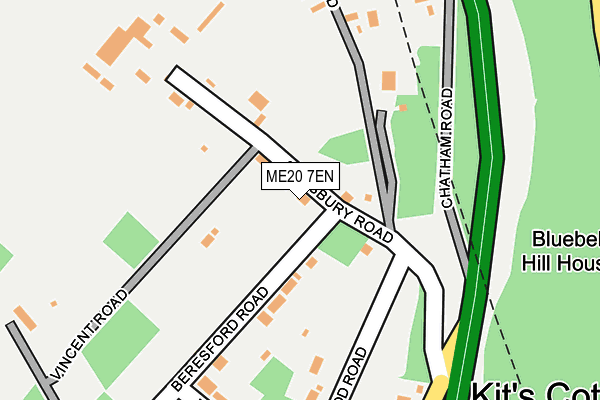 ME20 7EN map - OS OpenMap – Local (Ordnance Survey) ME20 7EN map - OS OpenMap – Local (Ordnance Survey)